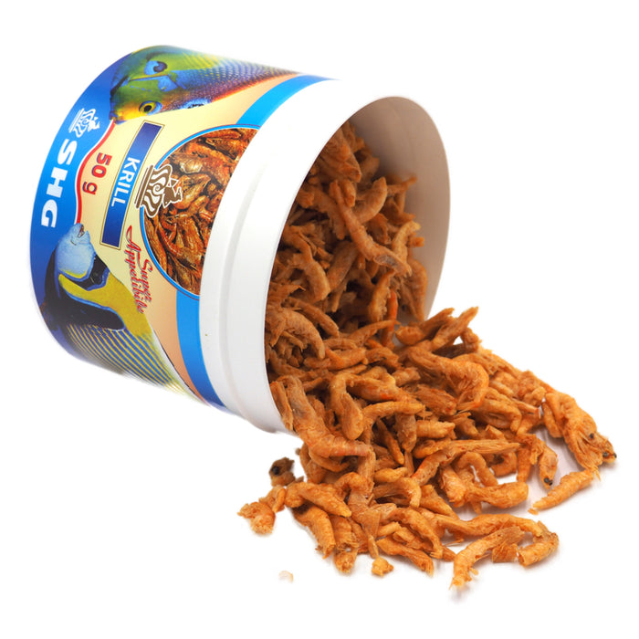 SHG Krill Liofilizzato 10 g – Mangime Naturale Ricostituente per Pesci d’Acquario Dolce e Marino