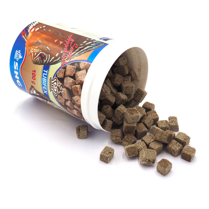 SHG Tubifex 50 g – Vermi Tubifex Liofilizzati Puri e Sterilizzati Formato Maxi per Pesci Tropicali ed Esemplari di Cattura