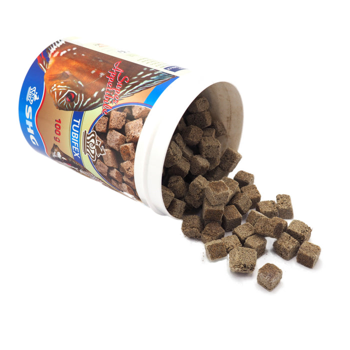 SHG Tubifex 100 g – Tubifex Liofilizzati per Pesci Ornamentali