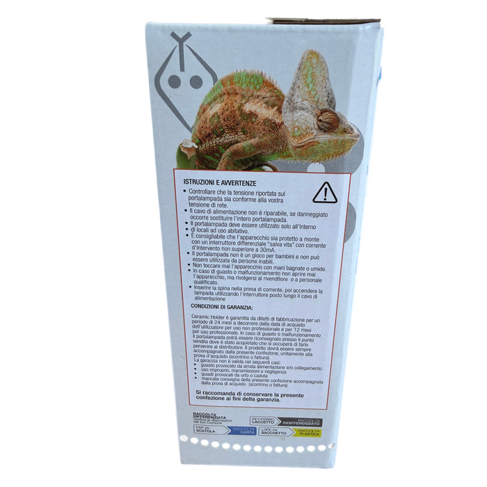 Mantovani Ceramic Holder - Portalampada Professionale in Ceramica E27 per Terrari