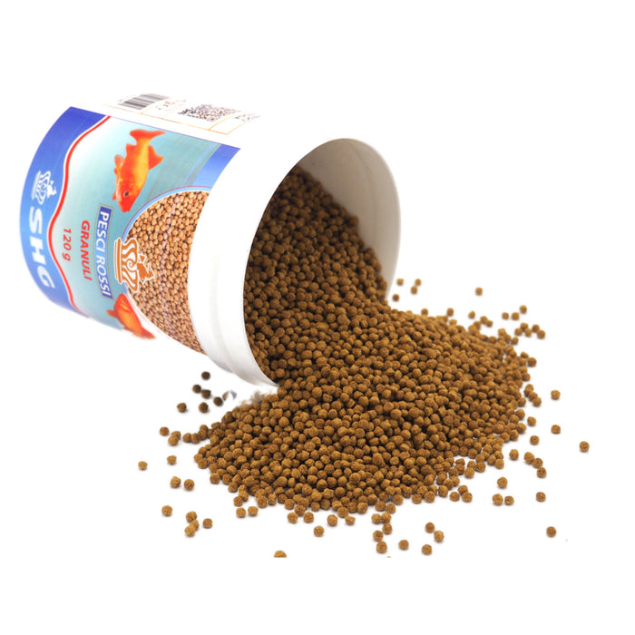 SHG Pesci Rossi in Granuli 120 gr – Alimento Naturale Galleggiante per Carassi