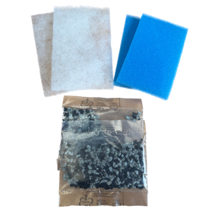 Sicce AQUA FILTRA 10-20 Kit Filtrante Completo (2 Set) – Meccanico e Chimico con Carbone e Zeolite