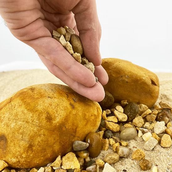 Wio Yellow Chip Accent 750 g – Micro Pietre Gialle Naturali per Layout Luminosi