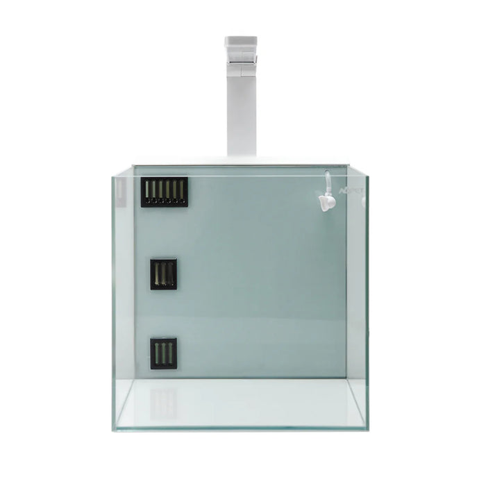 AQPET KUBIC 50 REAR BIANCO - Acquario Cubico 125L in Vetro Extrachiaro con Sump Posteriore e LED