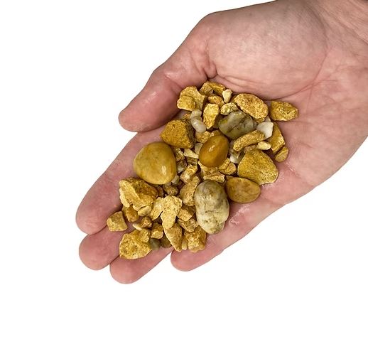 Wio Yellow Chip Accent 750 g – Micro Pietre Gialle Naturali per Layout Luminosi