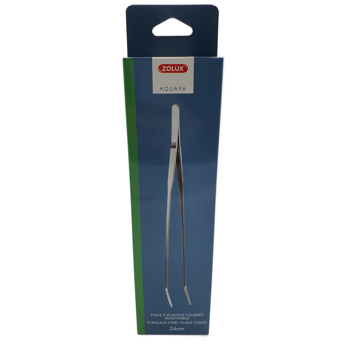 Zolux Pinza per Piantumazione Curva 26 cm – Pinza in acciaio inox per acquario