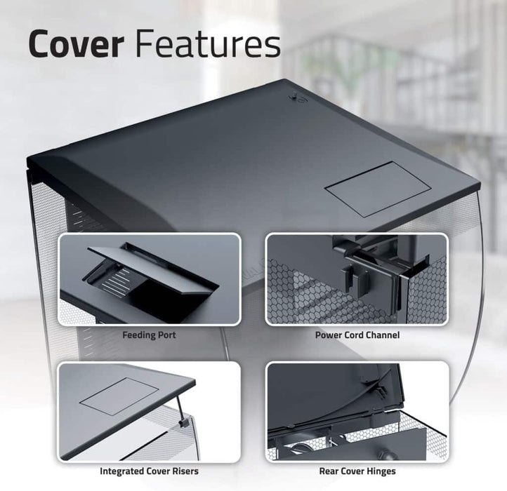 Fluval Flex 2.0 Acquario Kit 34 L Nero – Design Curvo con Filtro a Scomparsa e LED 7000 K