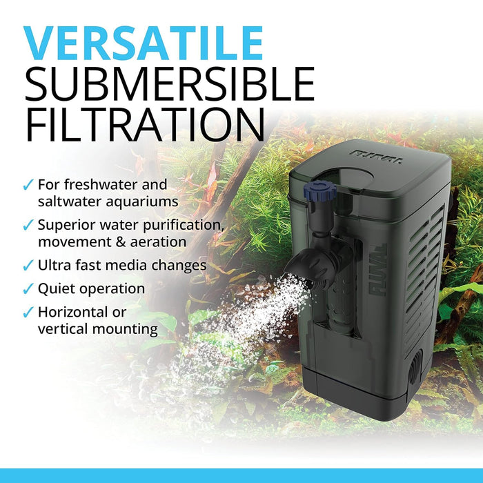 Filtro Interno Fluval U1 – Filtro Compatto e Regolabile per Acquari fino a 55 Litri