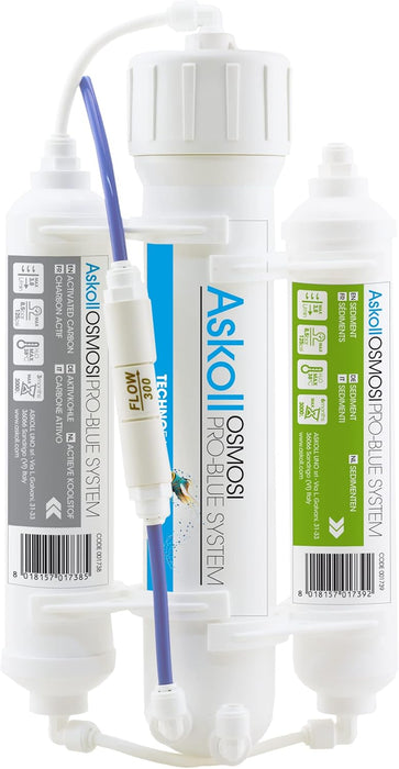 Askoll Impianto Osmosi Inversa Pro Blue Line System – Sistema RO a 3 Stadi per Acquario