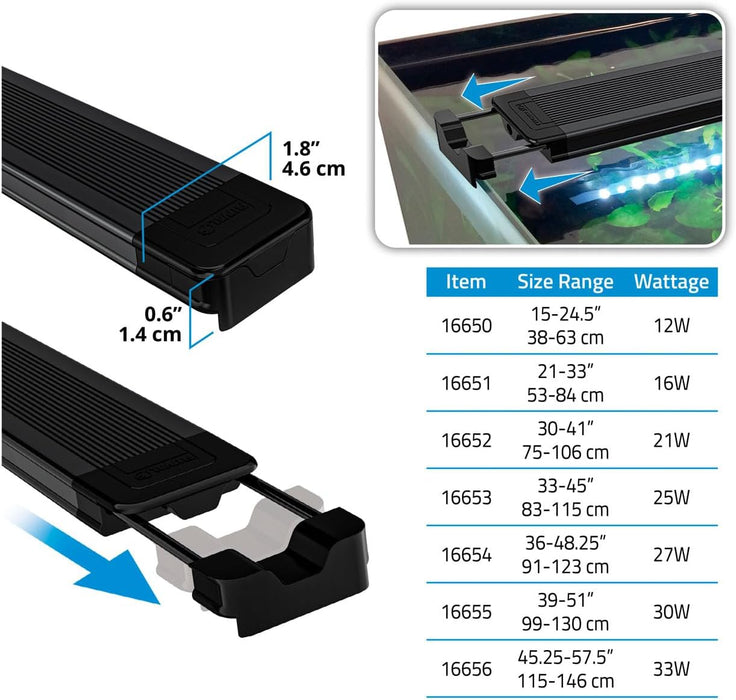 Fluval Aquasky 3.0 LED 16W (53-83 cm) – Sistema di Illuminazione Smart RGB+W