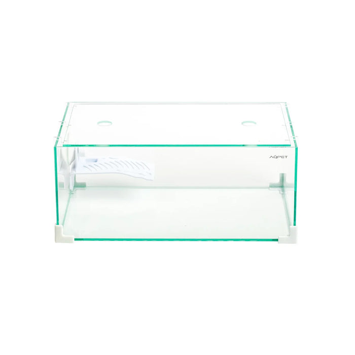AqPet Tortuga 40 – Tartarughiera in Vetro con Isolotto, Rampa e Coperchio (40x24x17 cm, 16 L)