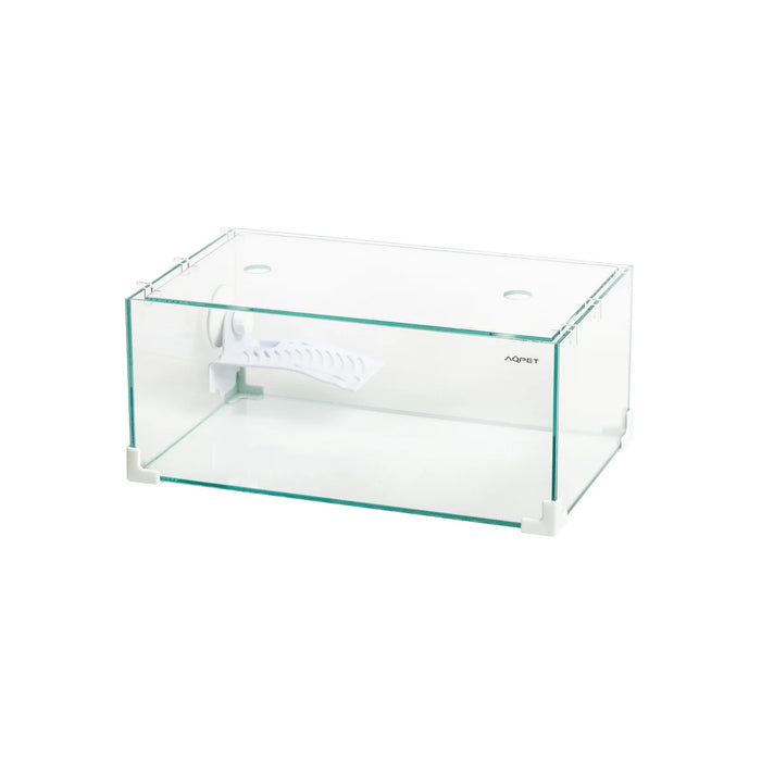 AqPet Tortuga 40 – Tartarughiera in Vetro con Isolotto, Rampa e Coperchio (40x24x17 cm, 16 L)