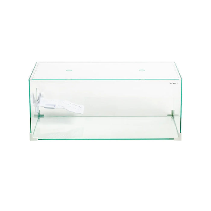 AqPet Tortuga 50 – Tartarughiera in Vetro con Isolotto Maxi, Rampa e Coperchio (50x27x20 cm, 27 L)