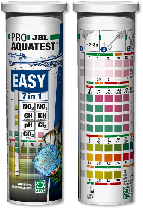 JBL PROAQUATEST EASY 7in1 – Strisce Test Rapido Acqua Acquario (50 pz)