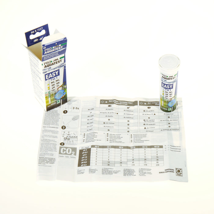 JBL PROAQUATEST EASY 7in1 – Strisce Test Rapido Acqua Acquario (50 pz)