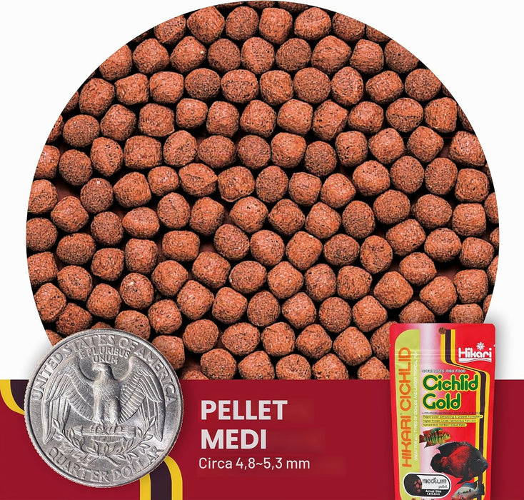 Hikari Cichlid Gold Medium 57 g – Mangime Esaltatore del Colore per Ciclidi e Pesci Tropicali