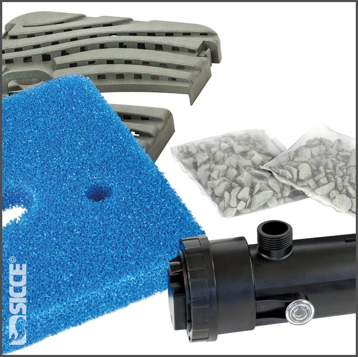 Sicce Filtrapond 1500 – Filtro Sommerso Completo per Laghetti con Pompa 1500 L/h, Lampada UV-C 7W e 4 Stadi di Filtrazione