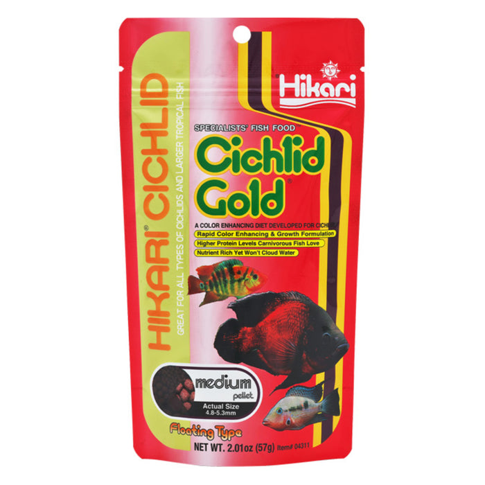 Hikari Cichlid Gold Medium 250g - Mangime Professionale Esaltatore del Colore per Ciclidi