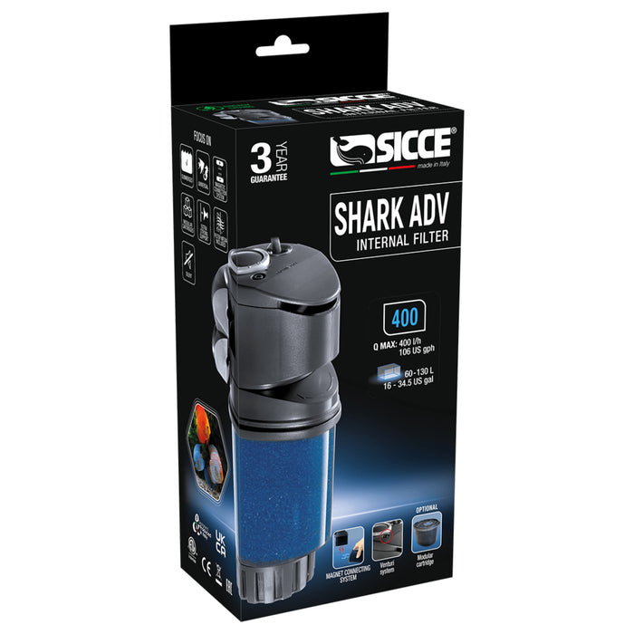 Sicce Shark ADV 400 – Filtro Interno Modulare per Acquari fino a 130L