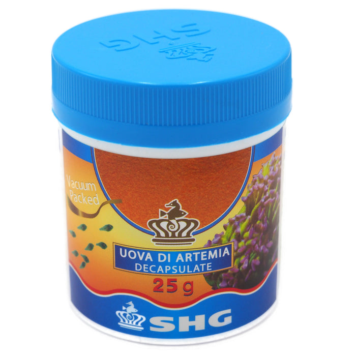 SHG Uova di Artemia Decapsulata 25 g – Alimento Naturale per Pesci e Coralli