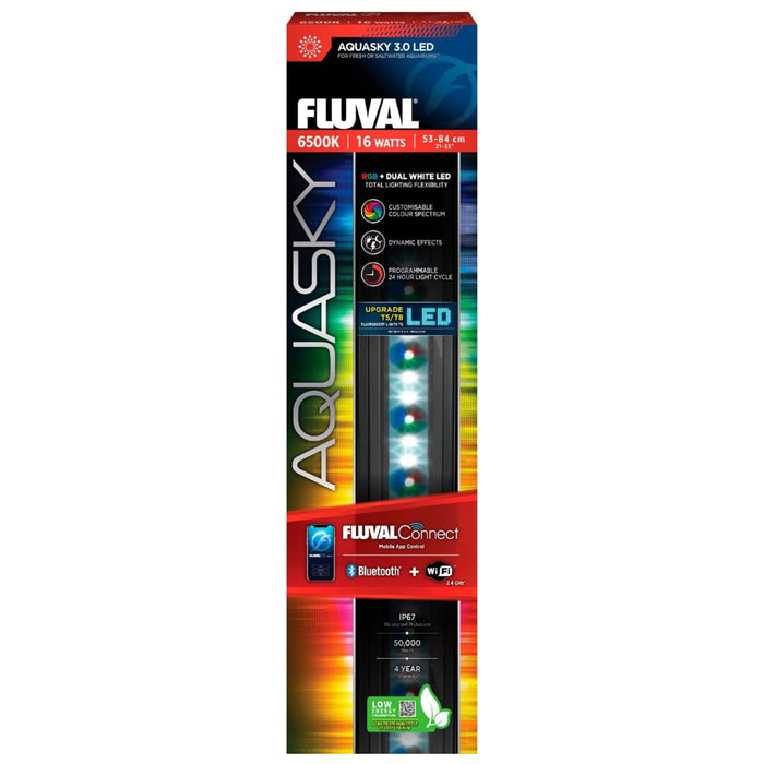 Fluval Aquasky 3.0 LED 16W (53-83 cm) – Sistema di Illuminazione Smart RGB+W
