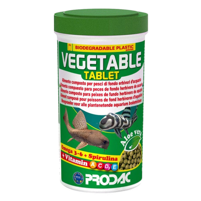 Prodac Tablet Vegetable 100ml/60gr – Alimento in Compresse per Pesci da Fondo Erbivori