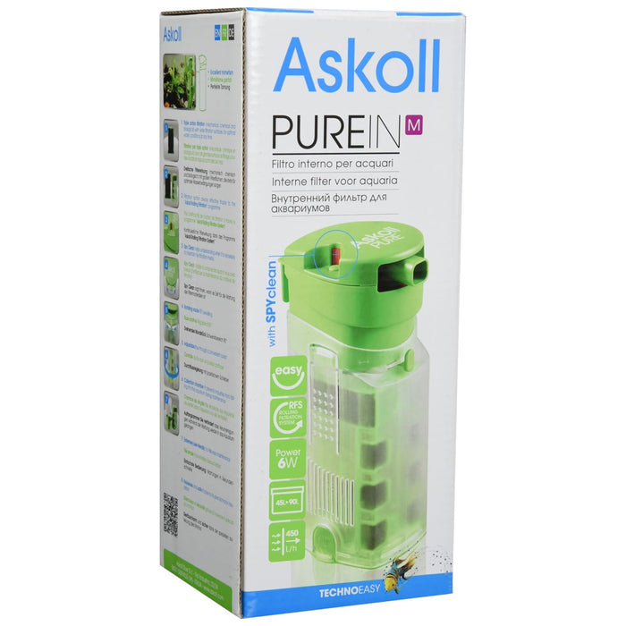 Askoll Pure In M – Filtro Interno a Tripla Azione per Acquari da 45 a 90 Litri