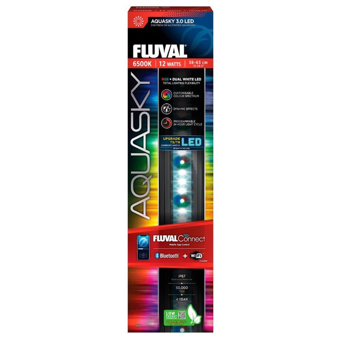 Fluval Aquasky 3.0 LED 12W – Plafoniera RGB per Acquari 38-63 cm con App