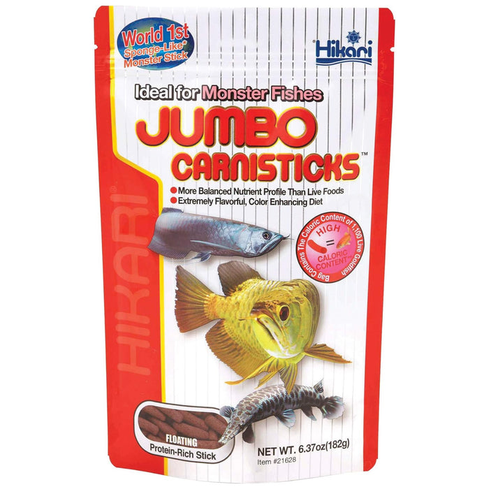 Mangime per Pesci Carnivori Hikari Jumbo Carnisticks 182g – Stick Galleggiante SOST. Cibo Vivo