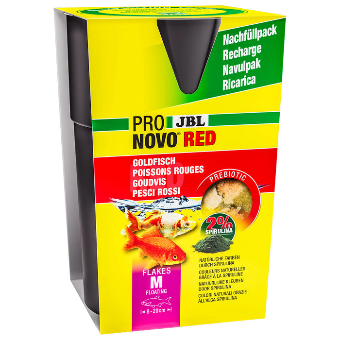 JBL Pronovo Red Flakes M 750 ml – Ricarica Mangime Prebiotico in Fiocchi per Pesci Rossi
