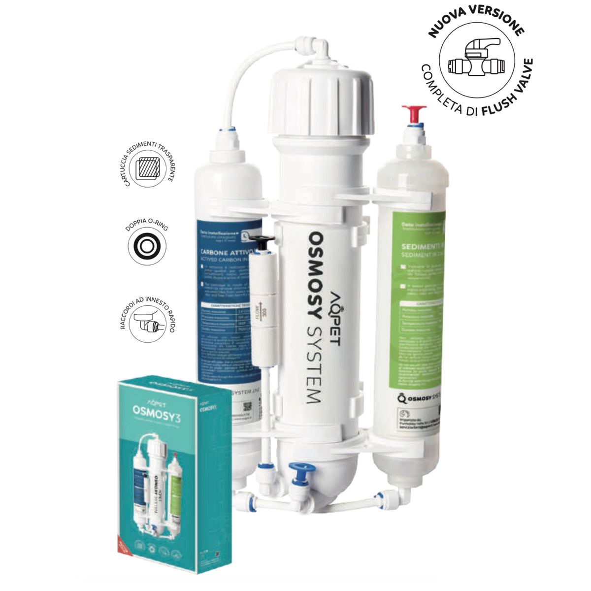 Filtro Acqua Filtro Carbone | Ricambio Per Sistema Osmosi Inversa Acquario FRIZZLIFE QCTO - Foto 12