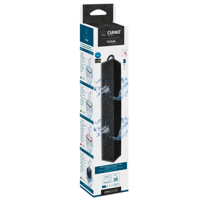 Ciano Foam L – Spugna di Ricambio per Filtro Meccanico CFBIO150 (Taglia L)