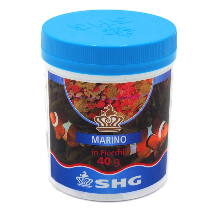 SHG Marino in Fiocchi 40 g – Alimento in Fiocchi per Pesci Marini