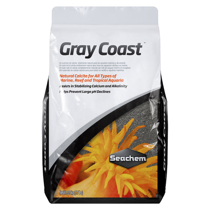 Seachem Gray Coast 3,5 Kg – Substrato Naturale in Calcite per Acquari Marini, Reef e Tropicali