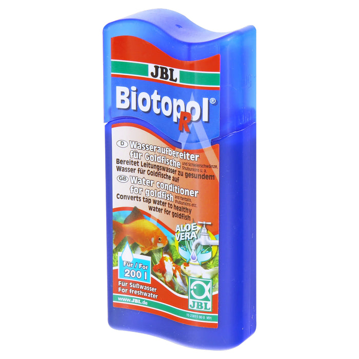 JBL Biotopol R 100 ml – Biocondizionatore per Pesci Rossi e Carassi con Aloe Vera, Vitamine B ed Eufrasia
