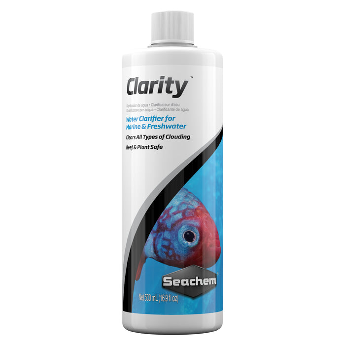Seachem Clarity 500ml - Chiarificatore Universale per Acquari Dolce e Marini