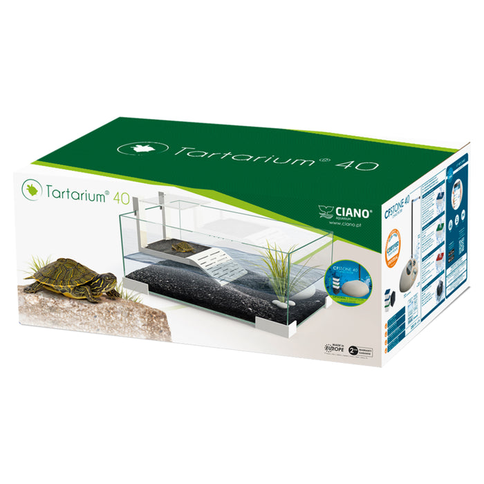 Ciano Tartarium 40 Cool – Tartarughiera in Vetro con Rampa Integrata