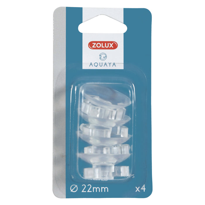 Zolux Set 4 Ventose + Clip 22mm - Supporto Professionale per Tubi Filtro Esterno