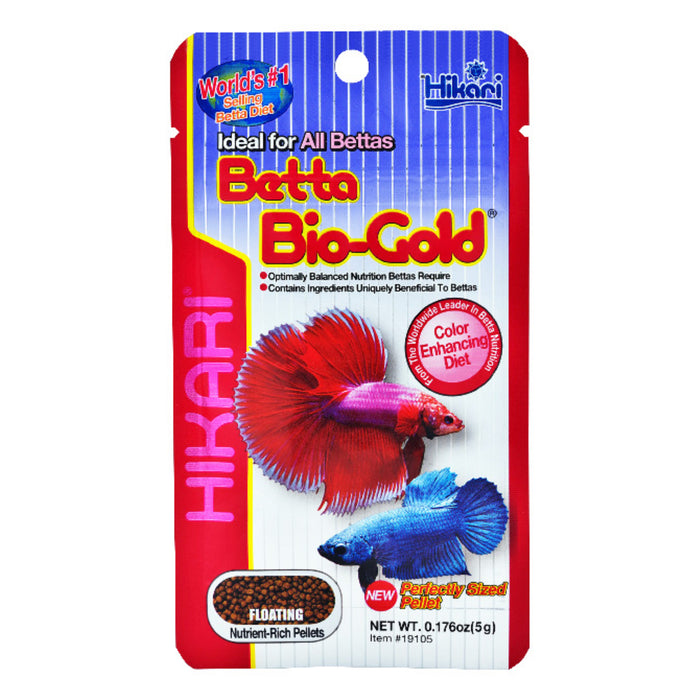 Hikari Betta Bio-Gold 5g - Mangime Professionale Galleggiante per Pesci Combattenti