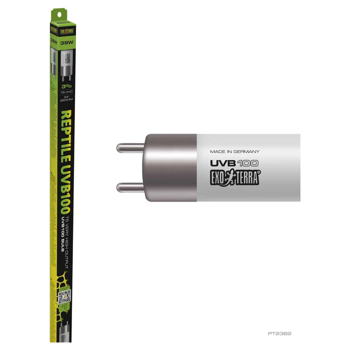 Exo Terra Reptile UVB Pro 100 39W – Lampada T5 UVB100 per rettili