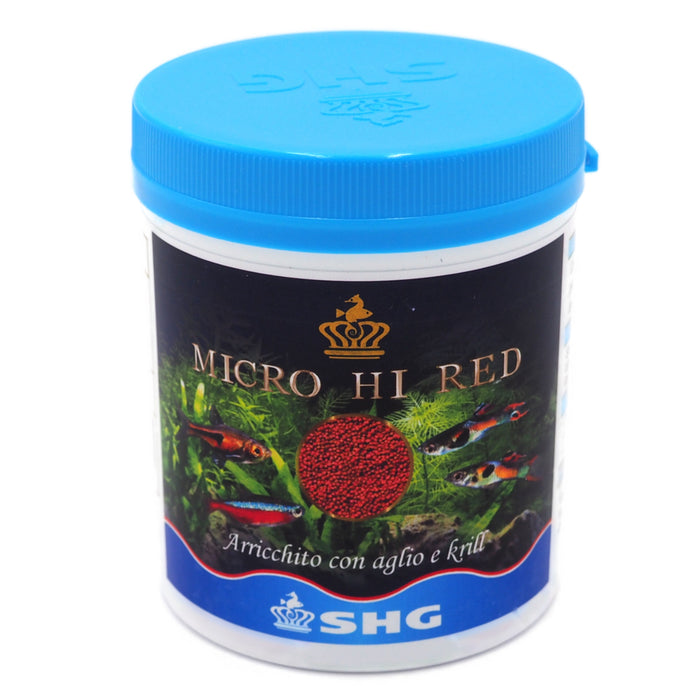 SHG Micro Hi Red 125 g – Mangime Professionale in Microgranuli Esaltatore del Colore per Piccoli Pesci Tropicali