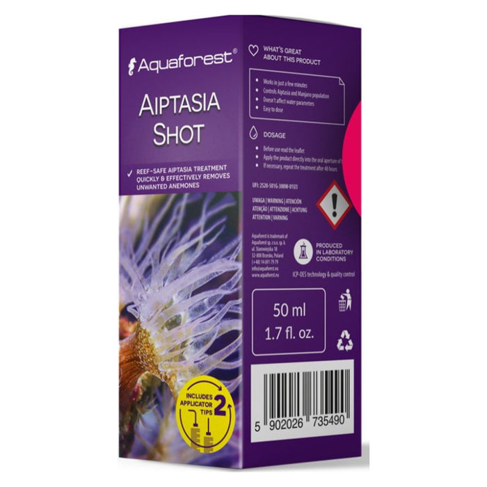 Aquaforest Aiptasia Shot – 50 ml Elimina rapidamente Aiptasia e Manjano dal tuo acquario marino