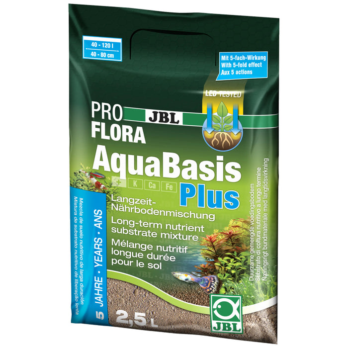 JBL PROFLORA AquaBasis Plus 2,5 L – Substrato Fertile di Fondo a Lunga Durata (5 Anni) per Piante Acquatiche