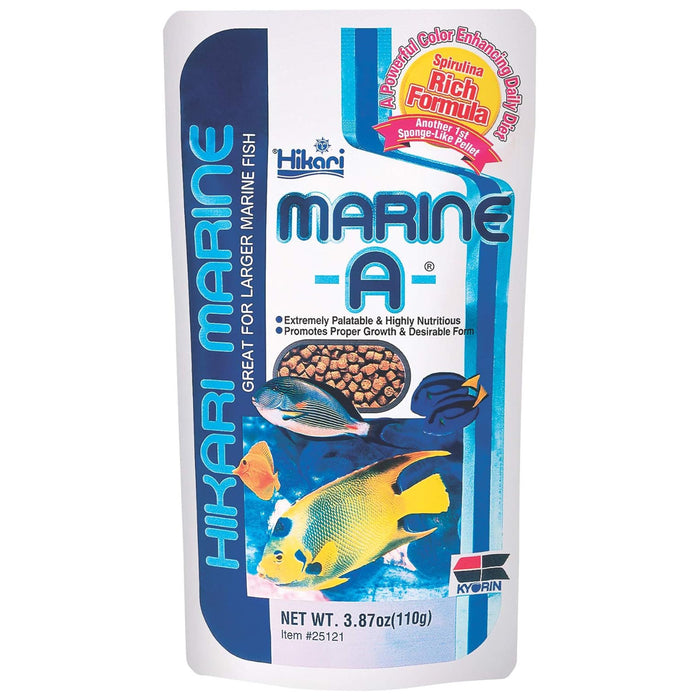 Hikari Marine-A 110 g – Mangime Premium con Estratto di Vongola per Pesci Marini Medi e Grandi