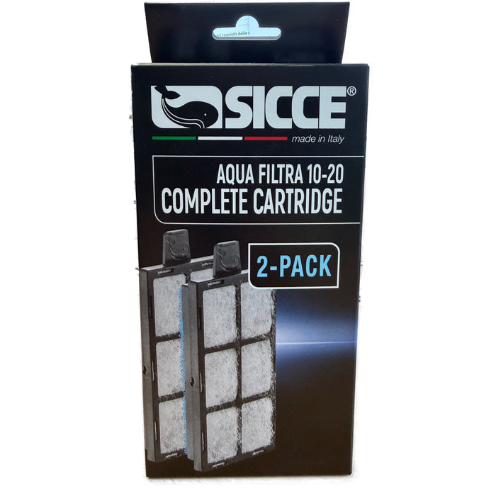 Sicce AQUA FILTRA 10-20 Cartuccia Completa (2 pz) – Sistema di Ricambio Rapido "Plug & Play"
