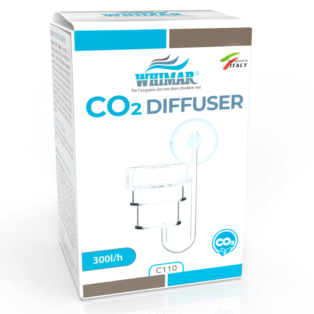 Acqua Cristallina Per Acquario Diffusore CO2 Per Acquario MiOYOOW - Per Vasche Fino A 30cm, In Acrilico Trasparente, Con Ventosa Diffusore Co2 Mini