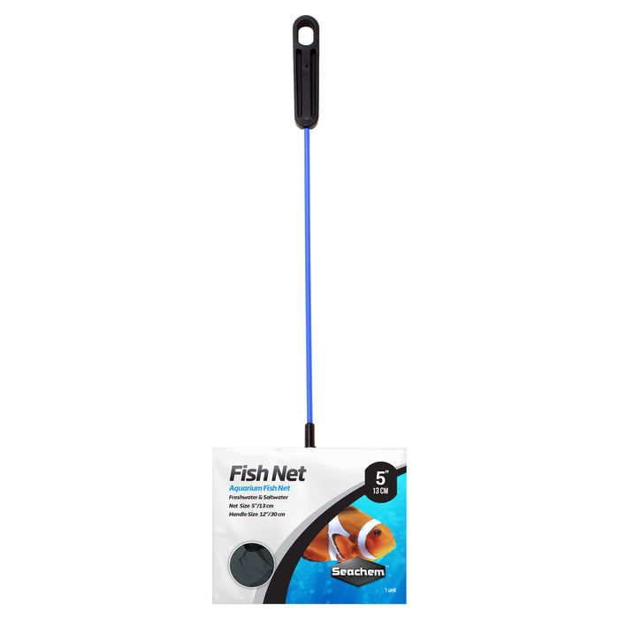Seachem Fish Net 12,5 cm – Retino Professionale Nero per Acquari Dolce e Marino