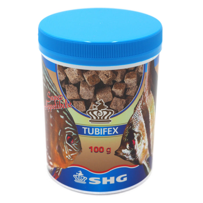 SHG Tubifex 100 g – Tubifex Liofilizzati per Pesci Ornamentali