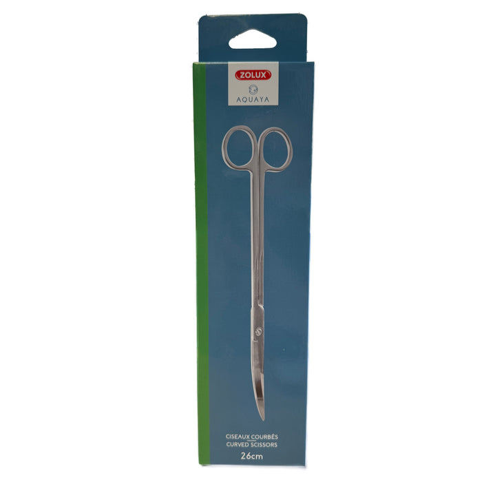 Zolux Forbici Curve per Aquascaping - Forbici di Precisione in Acciaio Inox per Potatura Piante
