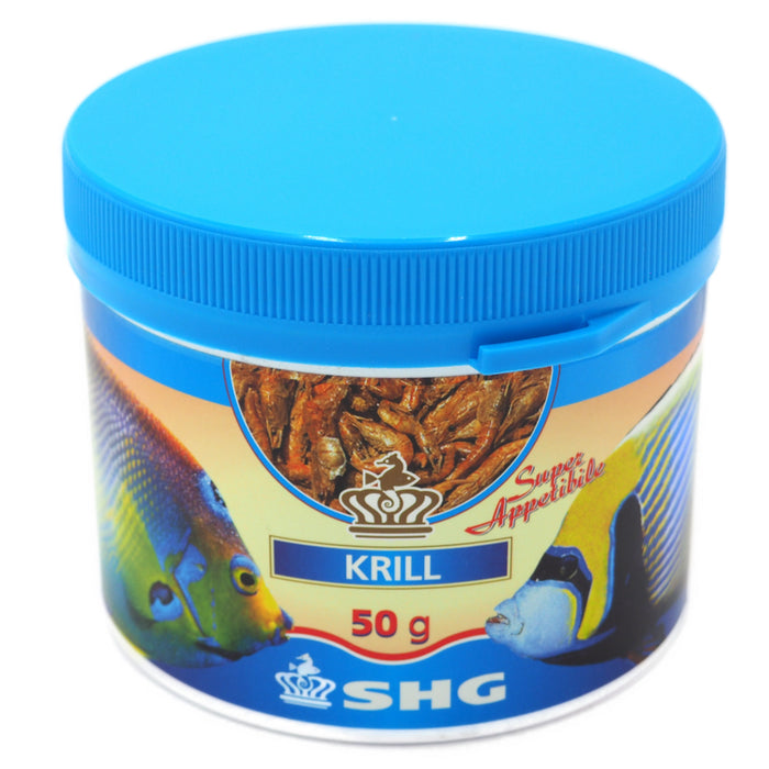 SHG Krill Liofilizzato 50 g – Mangime Naturale Ricostituente per Pesci d’Acquario Dolce e Marino